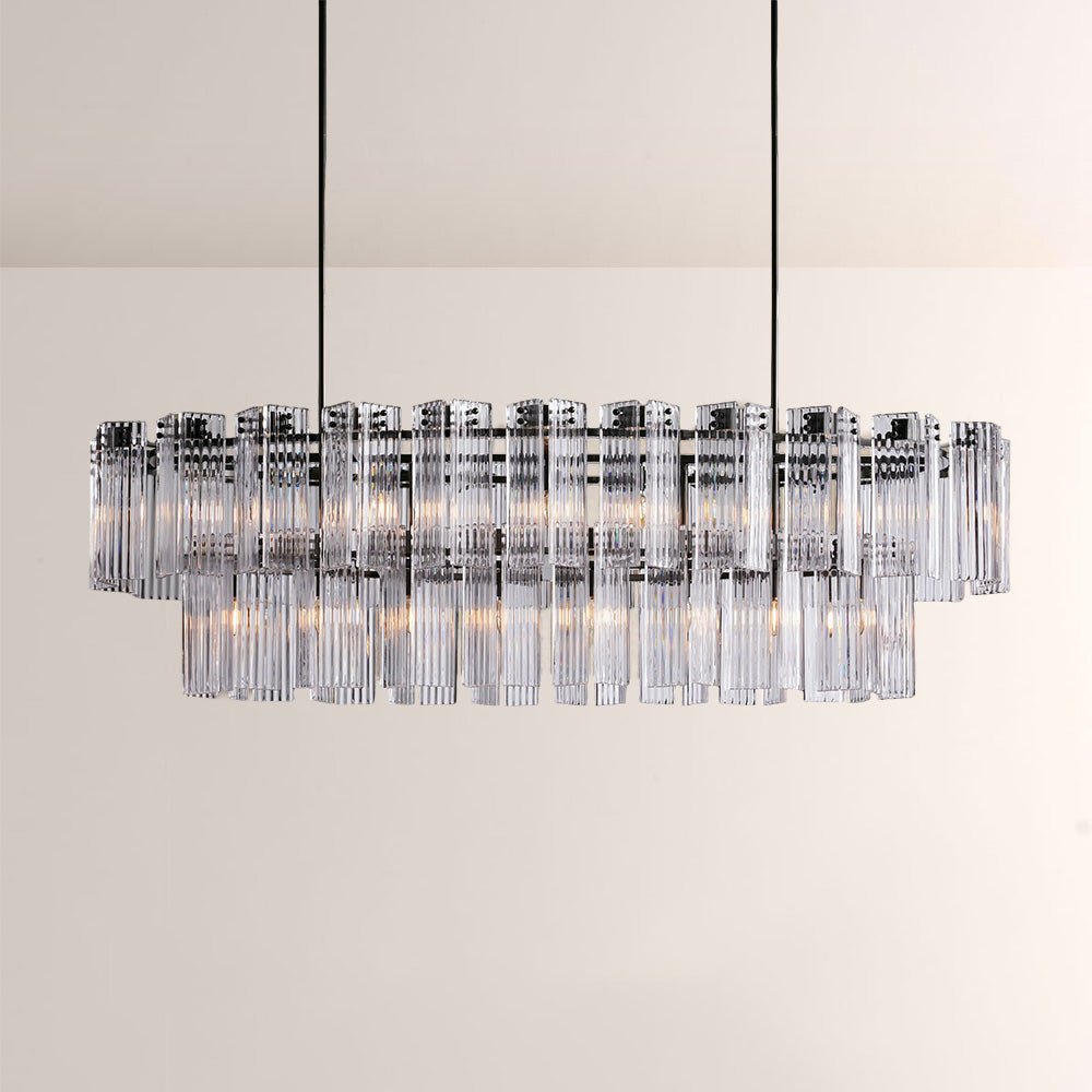 Art Glass Delsia Linear Chandelier - lampmodern