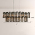 Art Glass Delsia Linear Chandelier - lampmodern