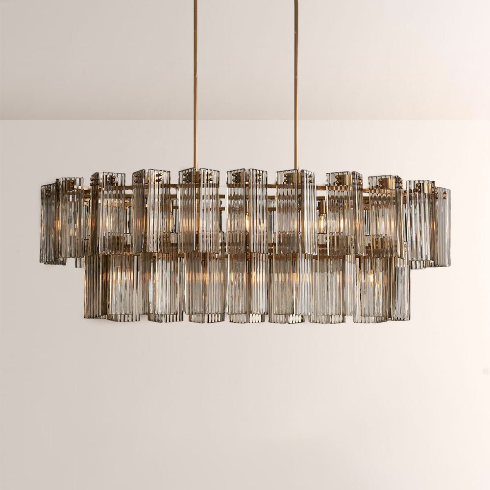 Art Glass Delsia Linear Chandelier - lampmodern