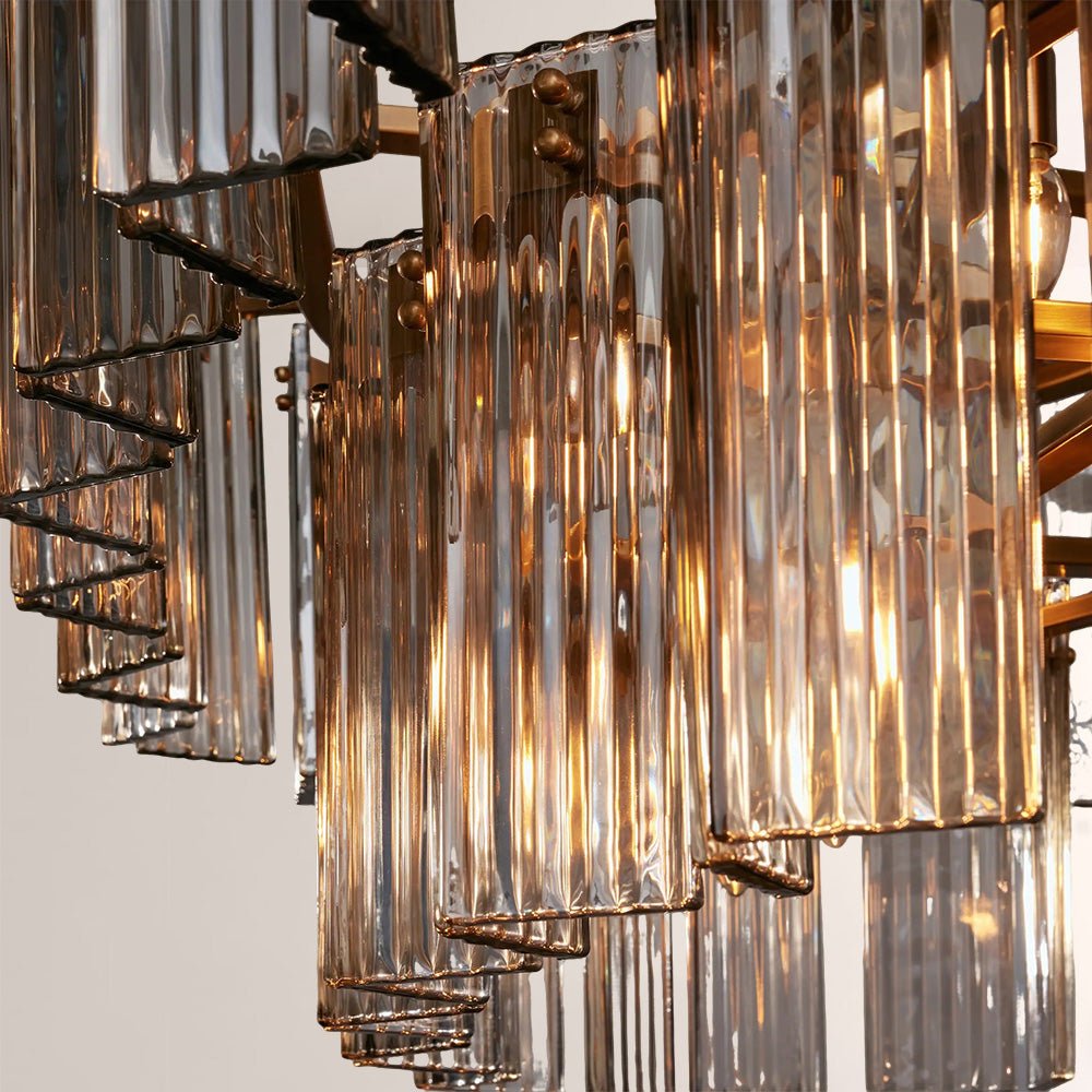 Art Glass Delsia Linear Chandelier - lampmodern