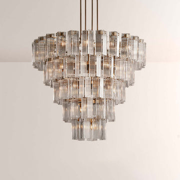 Art Glass Delsia Round Chandelier 60" - lampmodern