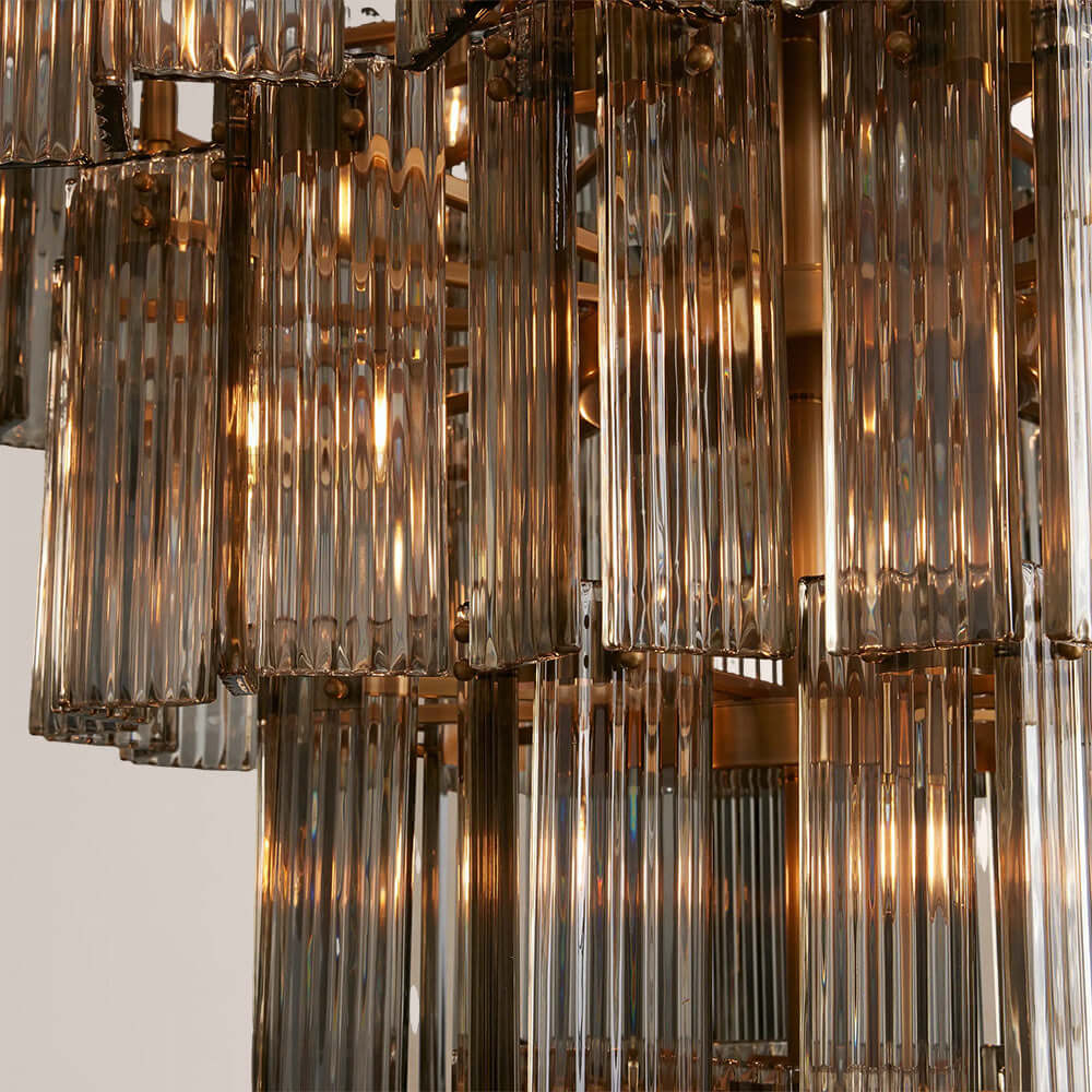 Art Glass Delsia Round Chandelier 60" - lampmodern