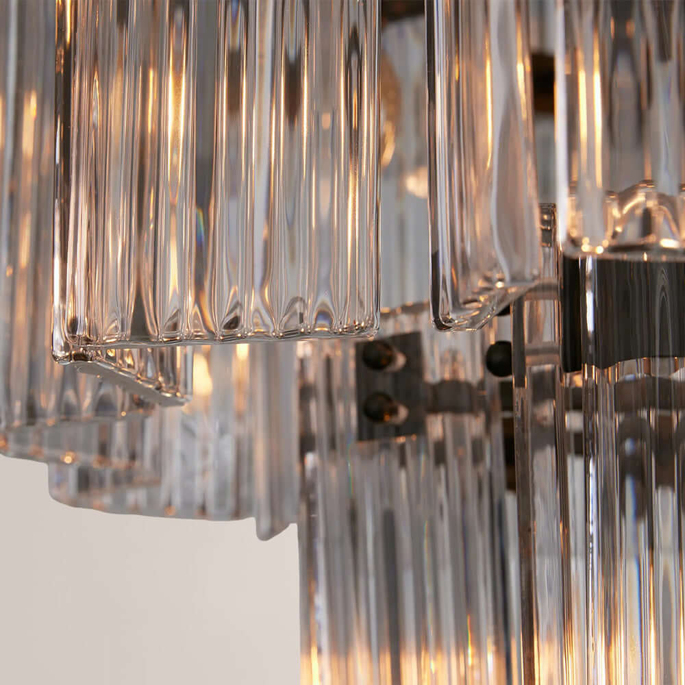 Art Glass Delsia Round Chandelier 60" - lampmodern