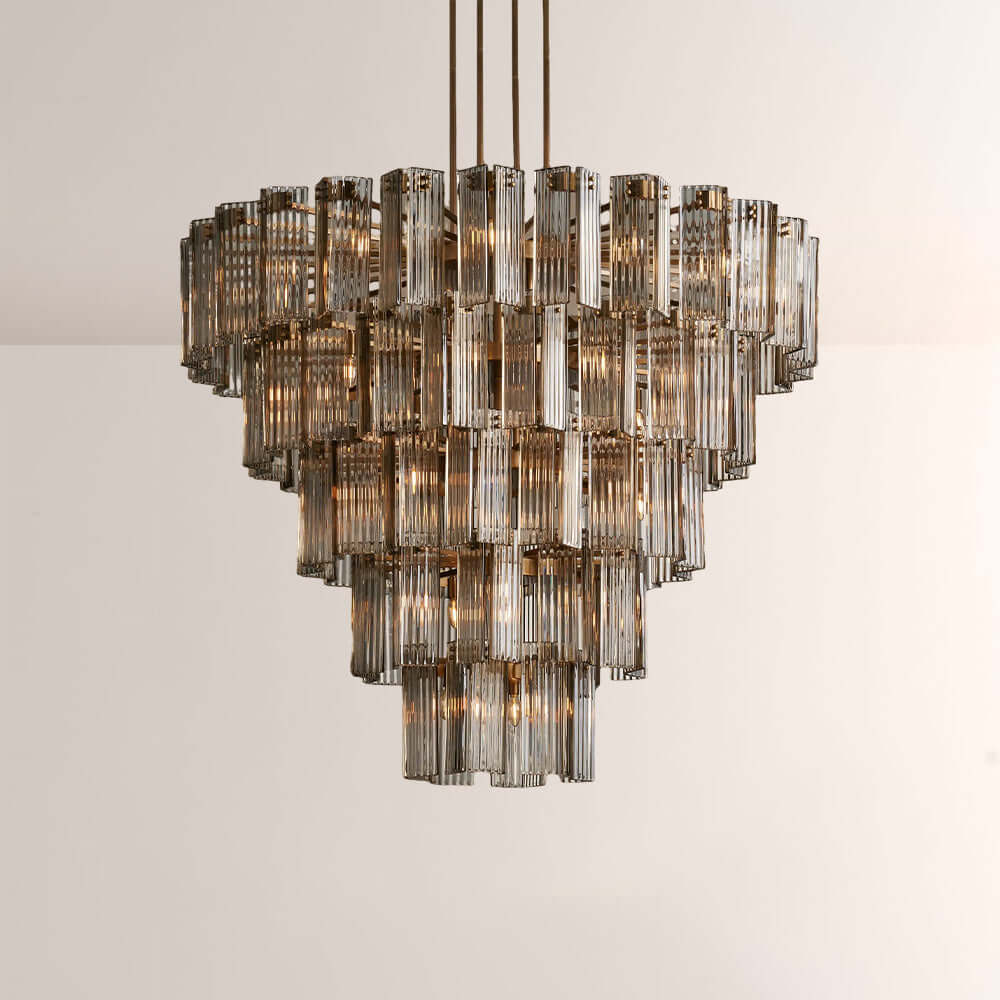 Art Glass Delsia Round Chandelier 60" - lampmodern