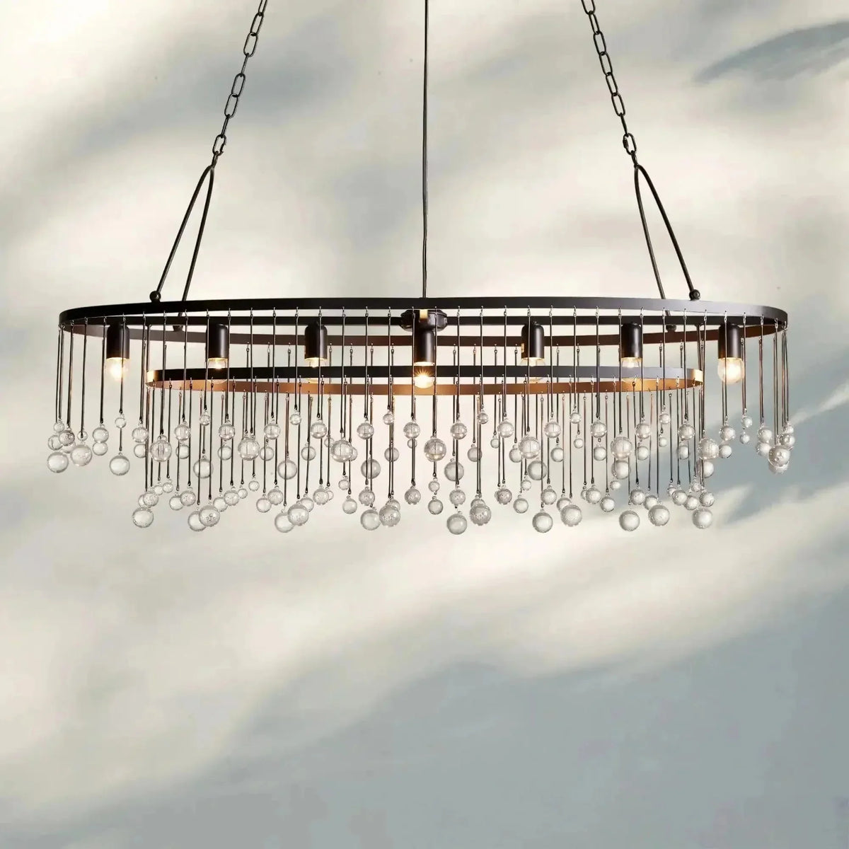 Aubrey 7 Light Oval Chandelier - lampmodern