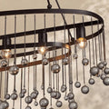 Aubrey Crystal Ball Oval Chandelier 7 Lights - lampmodern