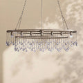 Aubrey Crystal Ball Oval Chandelier 7 Lights - lampmodern