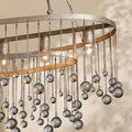 Aubrey Crystal Ball Oval Chandelier 7 Lights - lampmodern