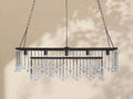 Aubrey Crystal Ball Rectangular Chandelier 47'' 60'' - lampmodern