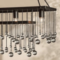 Aubrey Crystal Ball Rectangular Chandelier 47'' 60'' - lampmodern