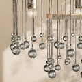 Aubrey Crystal Ball Rectangular Chandelier 47'' 60'' - lampmodern