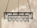Aubrey Crystal Ball Rectangular Chandelier 47'' 60'' - lampmodern