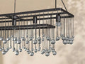 Aubrey Crystal Ball Rectangular Chandelier 47'' 60'' - lampmodern
