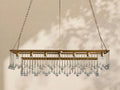 Aubrey Crystal Ball Rectangular Chandelier 47'' 60'' - lampmodern