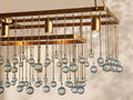 Aubrey Crystal Ball Rectangular Chandelier 47'' 60'' - lampmodern