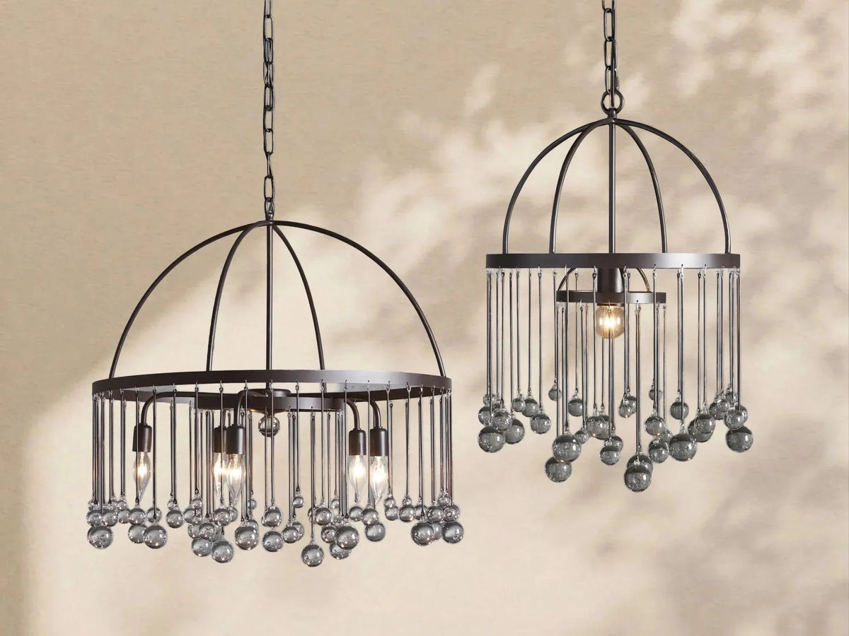 Aubrey Crystal Ball Round Chandelier 5 Light / 8 Light - lampmodern