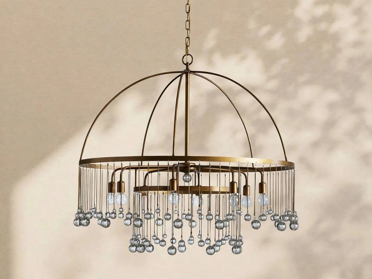 Aubrey Crystal Ball Round Chandelier 5 Light / 8 Light - lampmodern