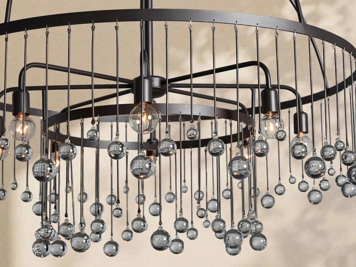 Aubrey Crystal Ball Round Chandelier 5 Light / 8 Light - lampmodern