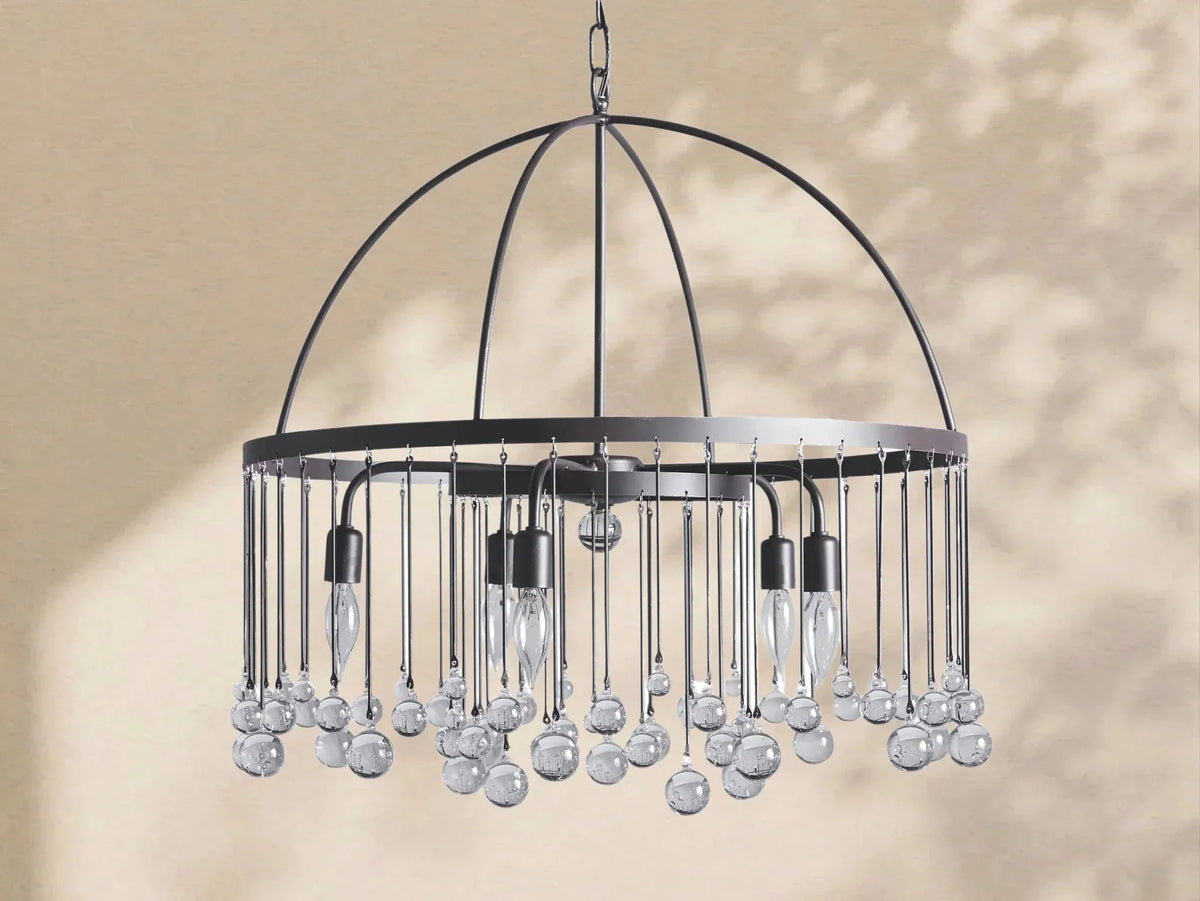 Aubrey Crystal Ball Round Chandelier 5 Light / 8 Light - lampmodern