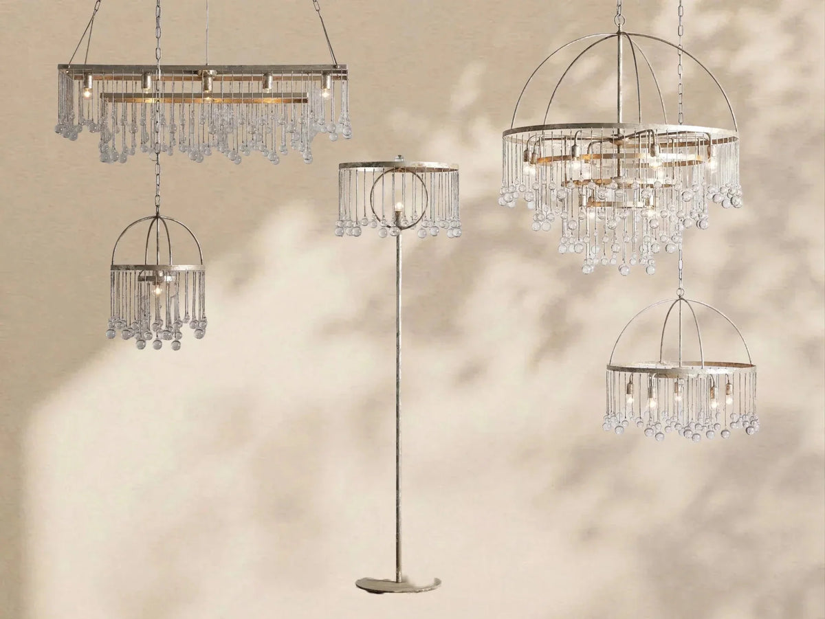 Aubrey Crystal Ball Round Chandelier 5 Light / 8 Light - lampmodern
