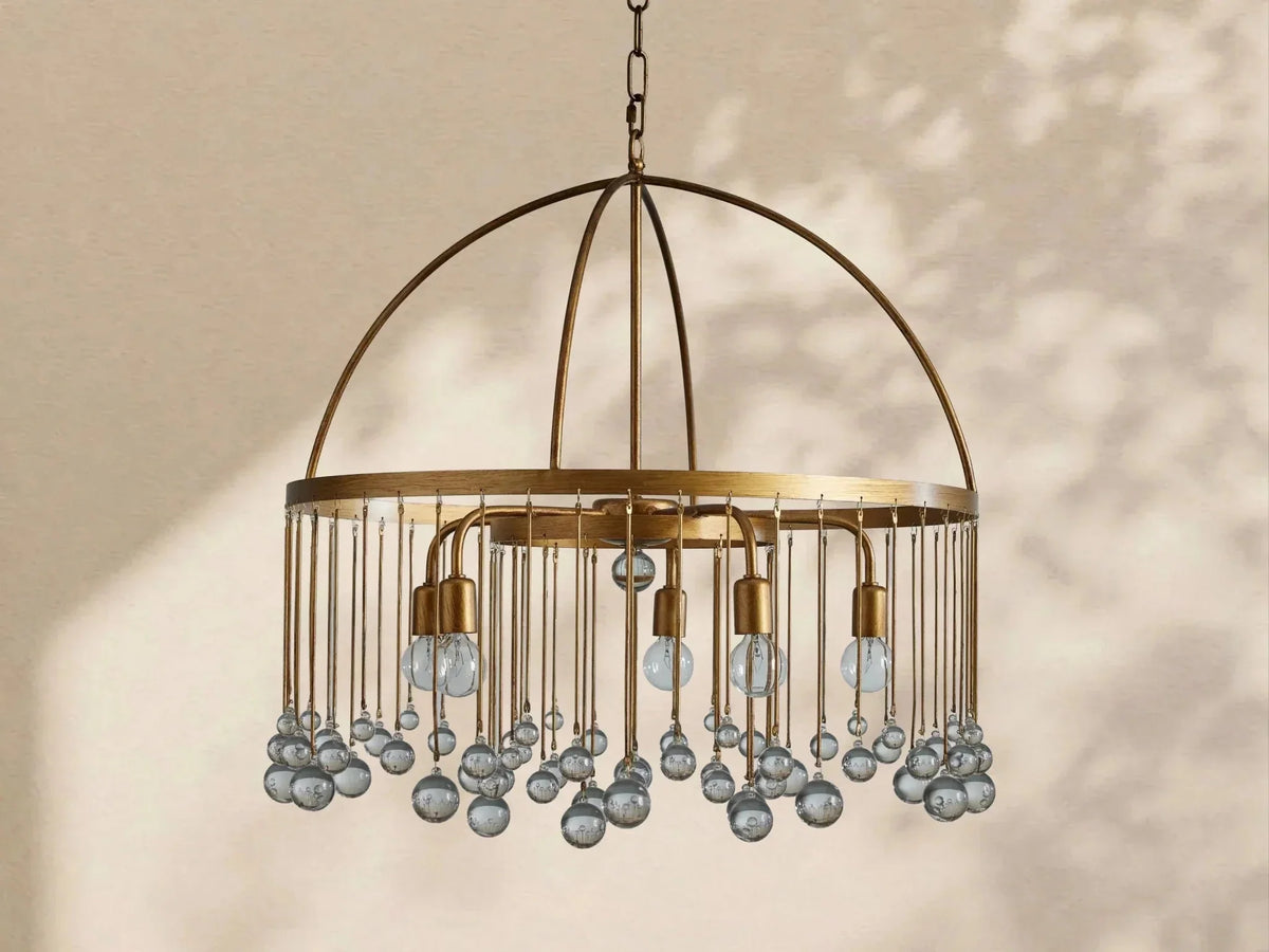 Aubrey Crystal Ball Round Chandelier 5 Light / 8 Light - lampmodern