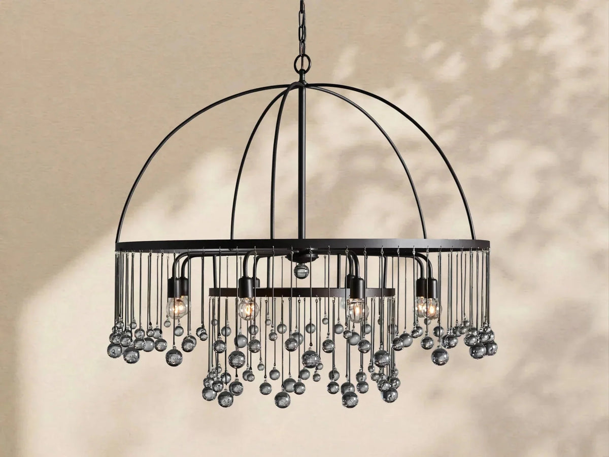 Aubrey Crystal Ball Round Chandelier 5 Light / 8 Light - lampmodern