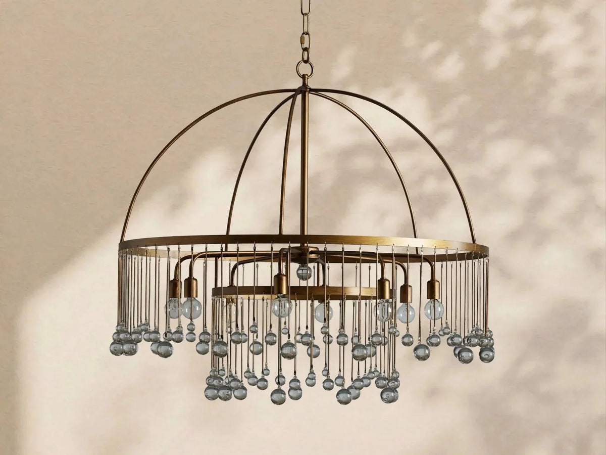 Aubrey Crystal Ball Round Chandelier 5 Light / 8 Light - lampmodern