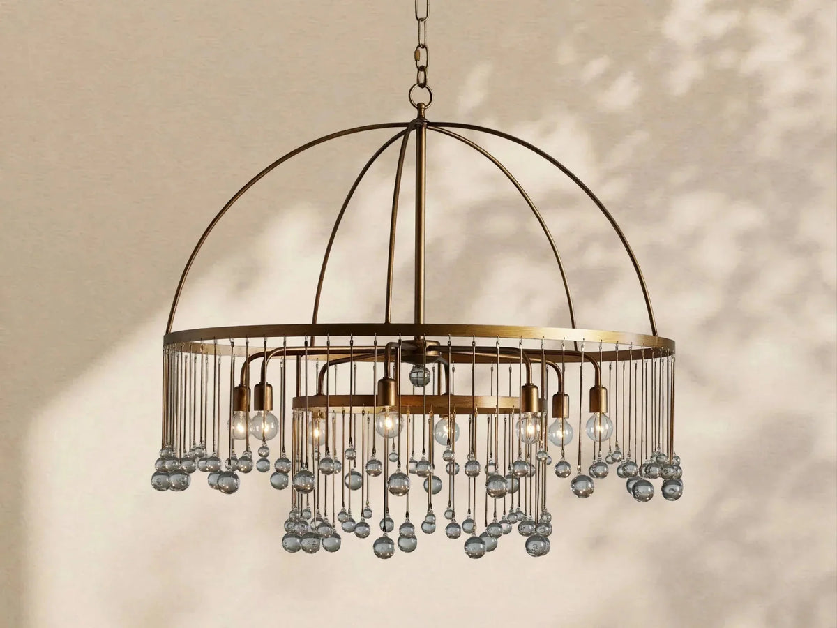 Aubrey Crystal Ball Round Chandelier 5 Light / 8 Light - lampmodern