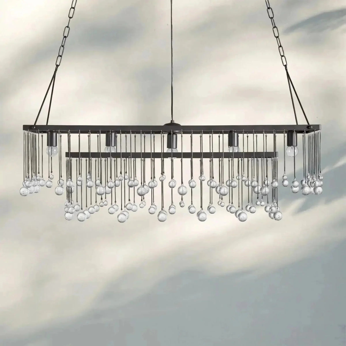 Aubrey Rectangular Chandelier 47''60'' - lampmodern