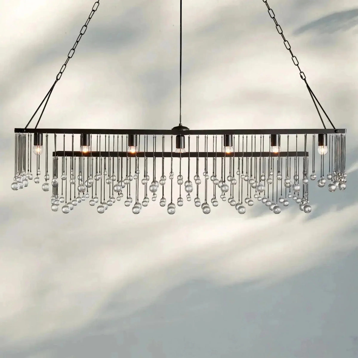 Aubrey Rectangular Chandelier 47''60'' - lampmodern