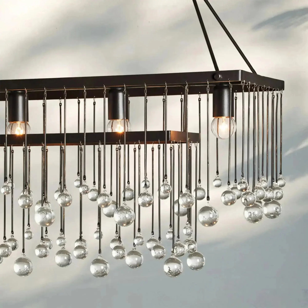 Aubrey Rectangular Chandelier 47''60'' - lampmodern