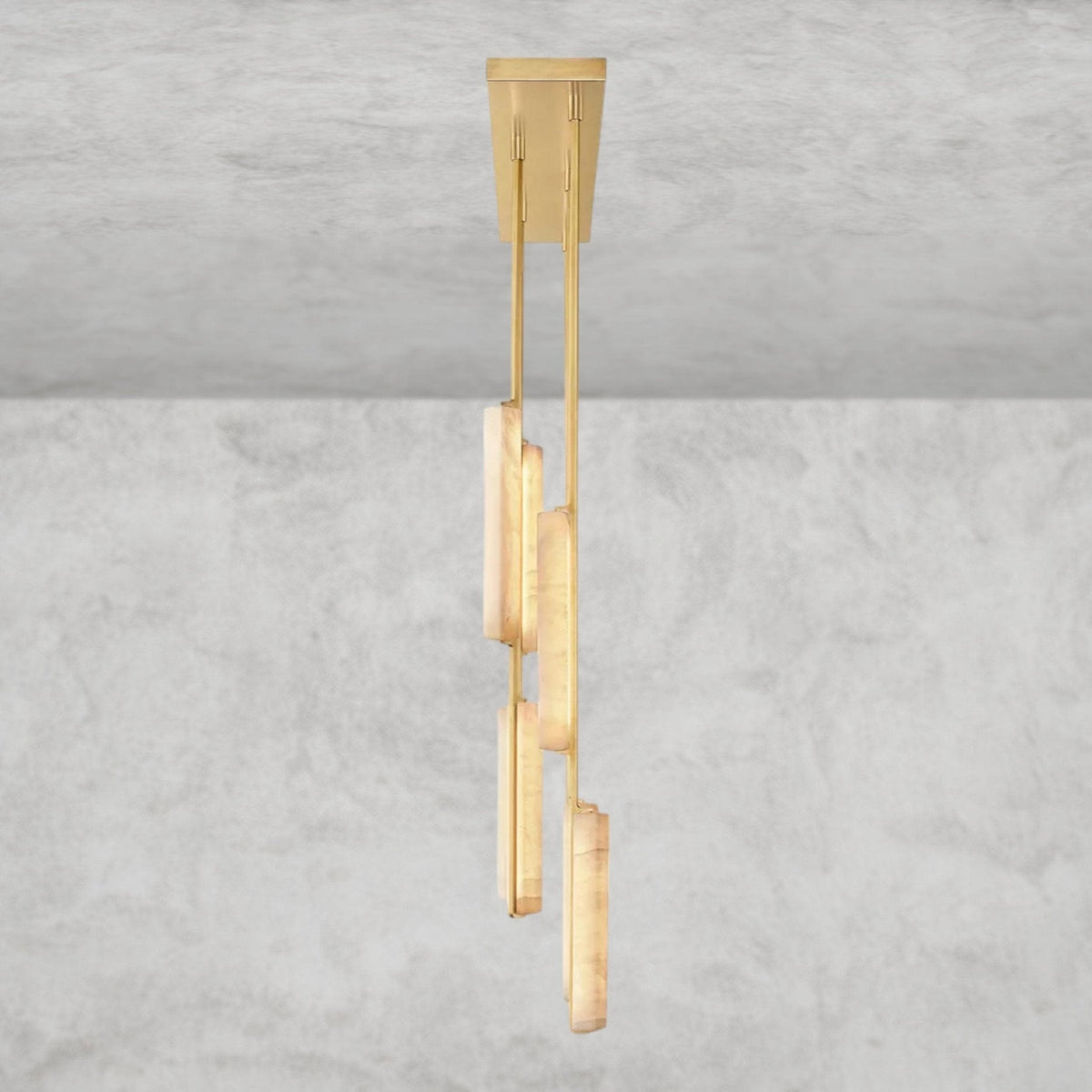 Audaben Alabaster Linear Chandelier 54" - lampmodern