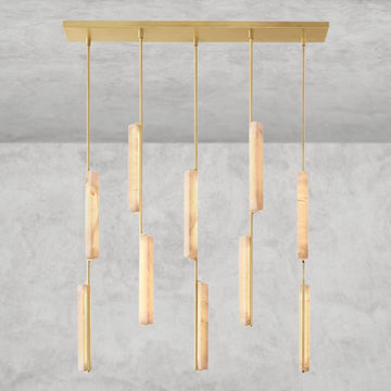 Audaben Alabaster Linear Chandelier 54" - lampmodern