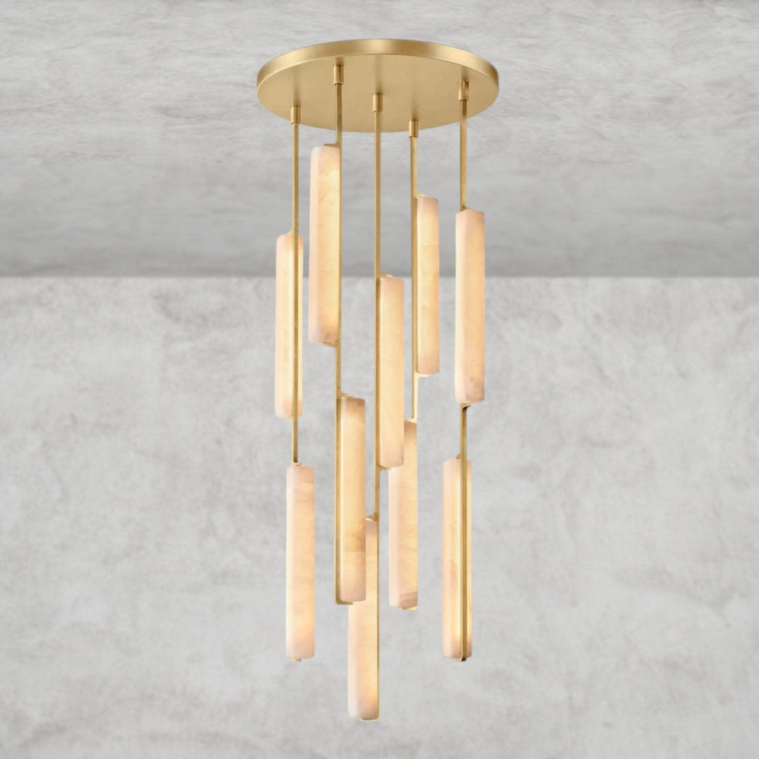 Audaben Alabaster Round Chandelier 24", 40", 56" - lampmodern