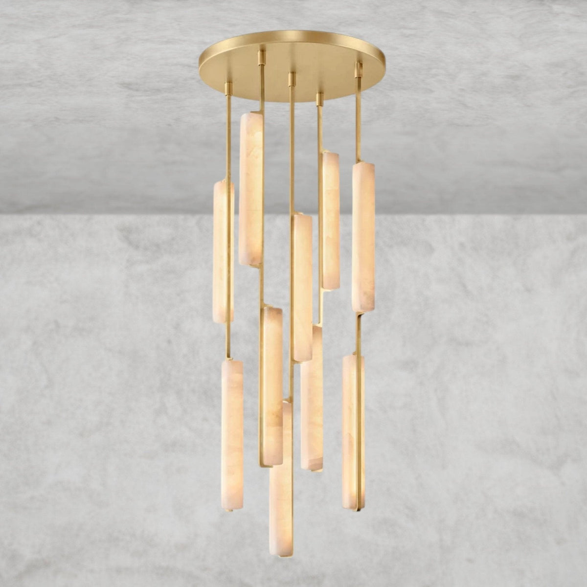 Audaben Alabaster Round Chandelier 24", 40", 56" - lampmodern