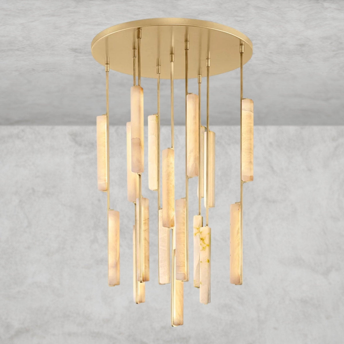 Audaben Alabaster Round Chandelier 24", 40", 56" - lampmodern