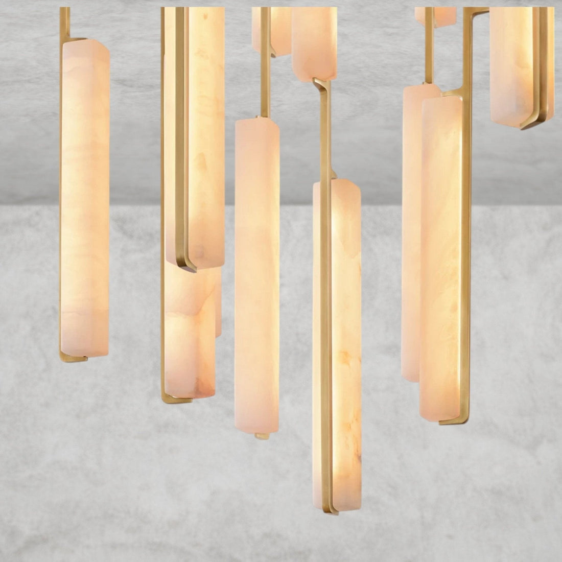 Audaben Alabaster Round Chandelier 24", 40", 56" - lampmodern