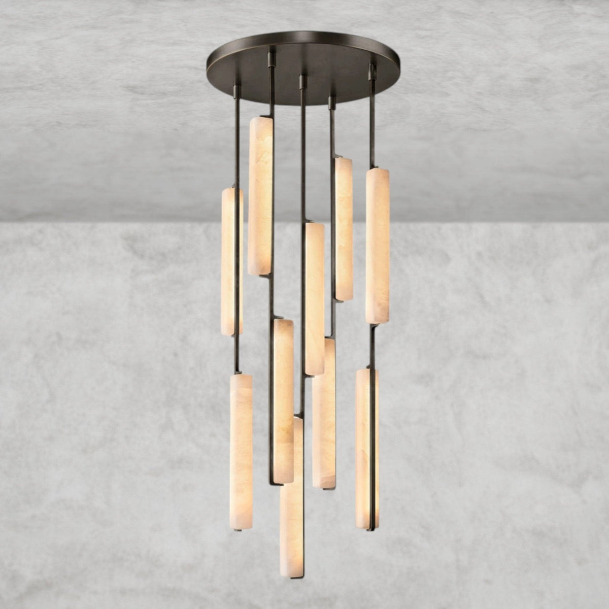 Audaben Alabaster Round Chandelier 24", 40", 56" - lampmodern