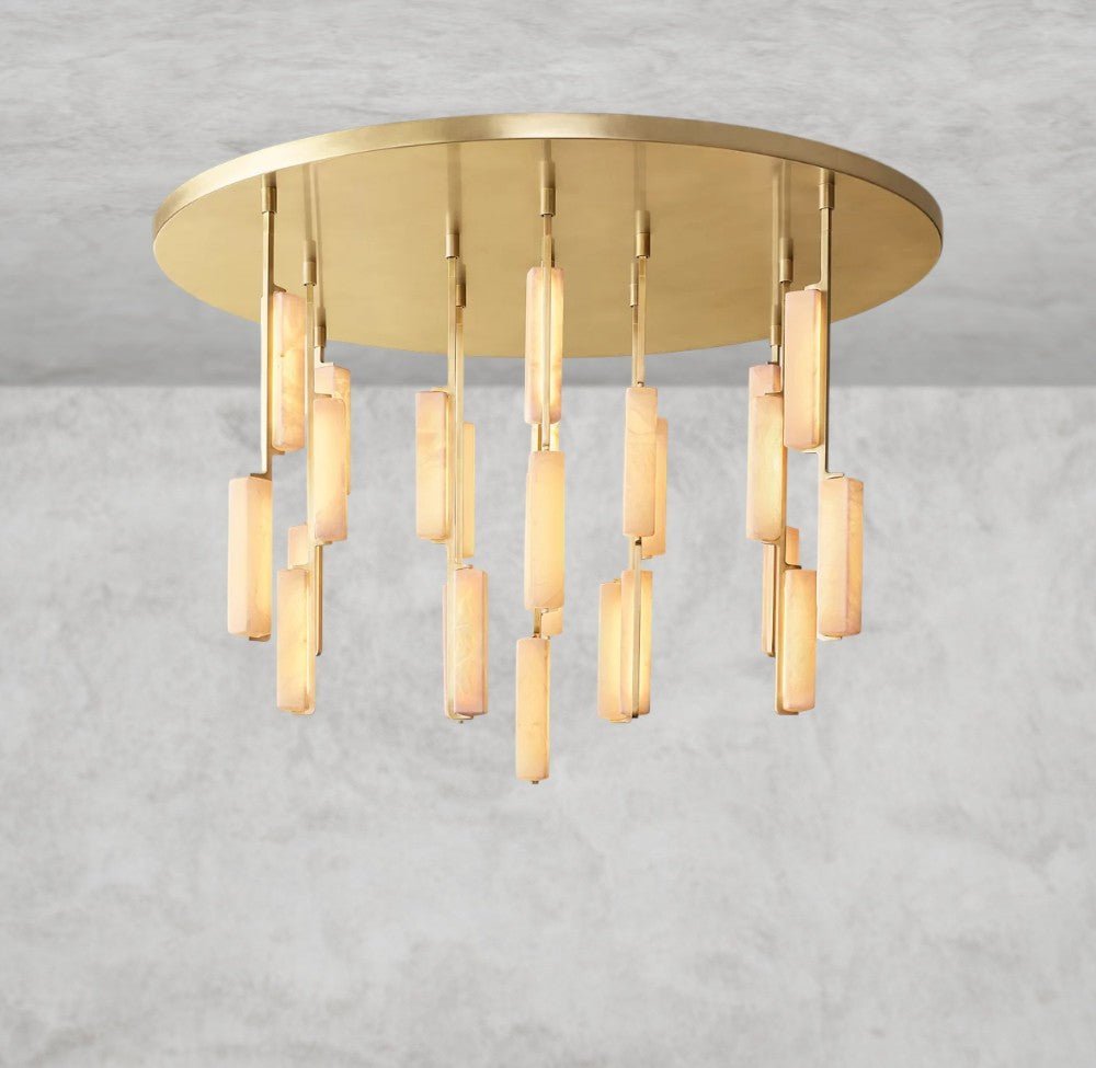 Audaben Alabaster Round Chandelier 24", 40", 56" - lampmodern
