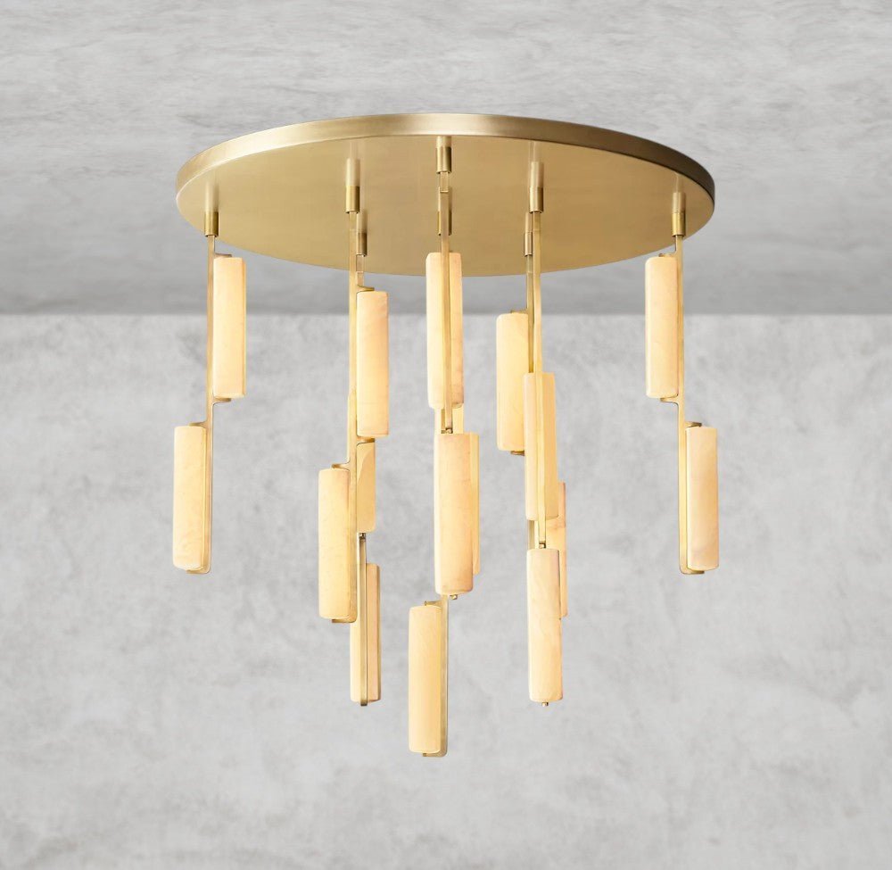 Audaben Alabaster Round Chandelier 24", 40", 56" - lampmodern