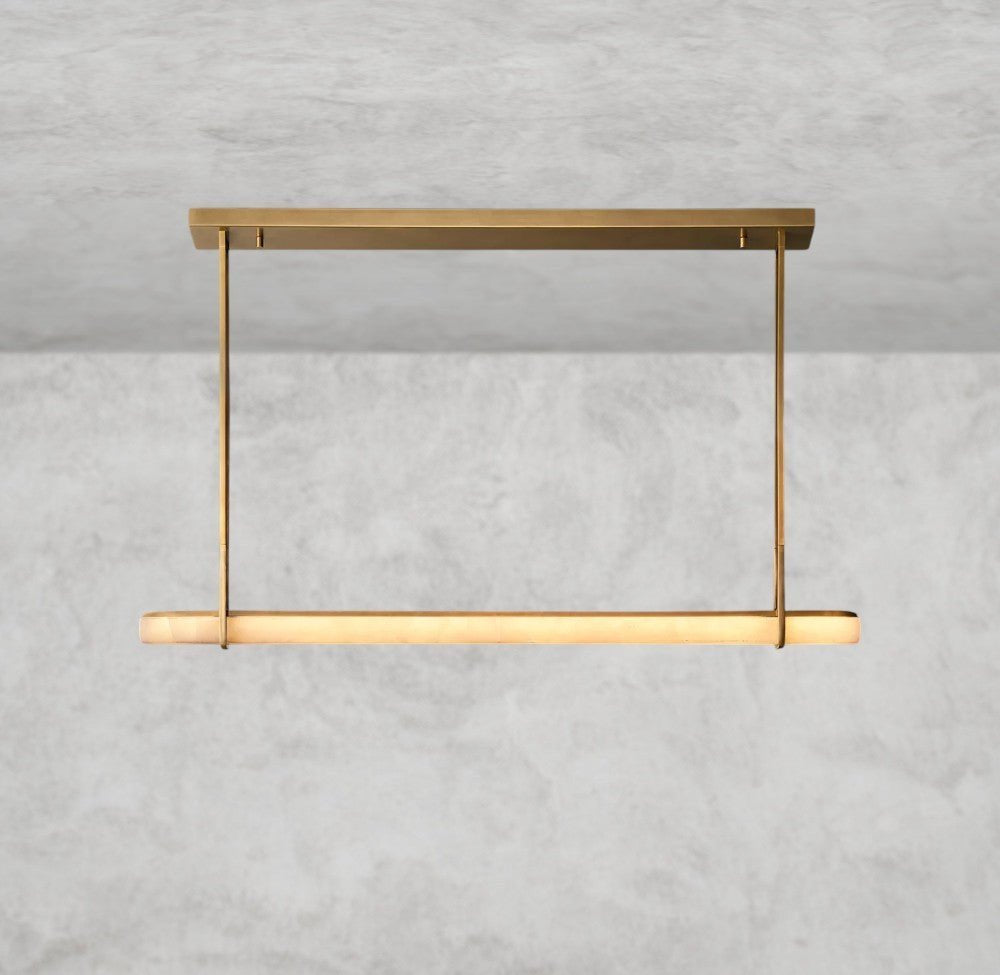 Audaben Alabaster Single Bar Linear Chandelier - lampmodern