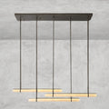 Audaben Alabaster Triple Bar Linear Chandelier - lampmodern