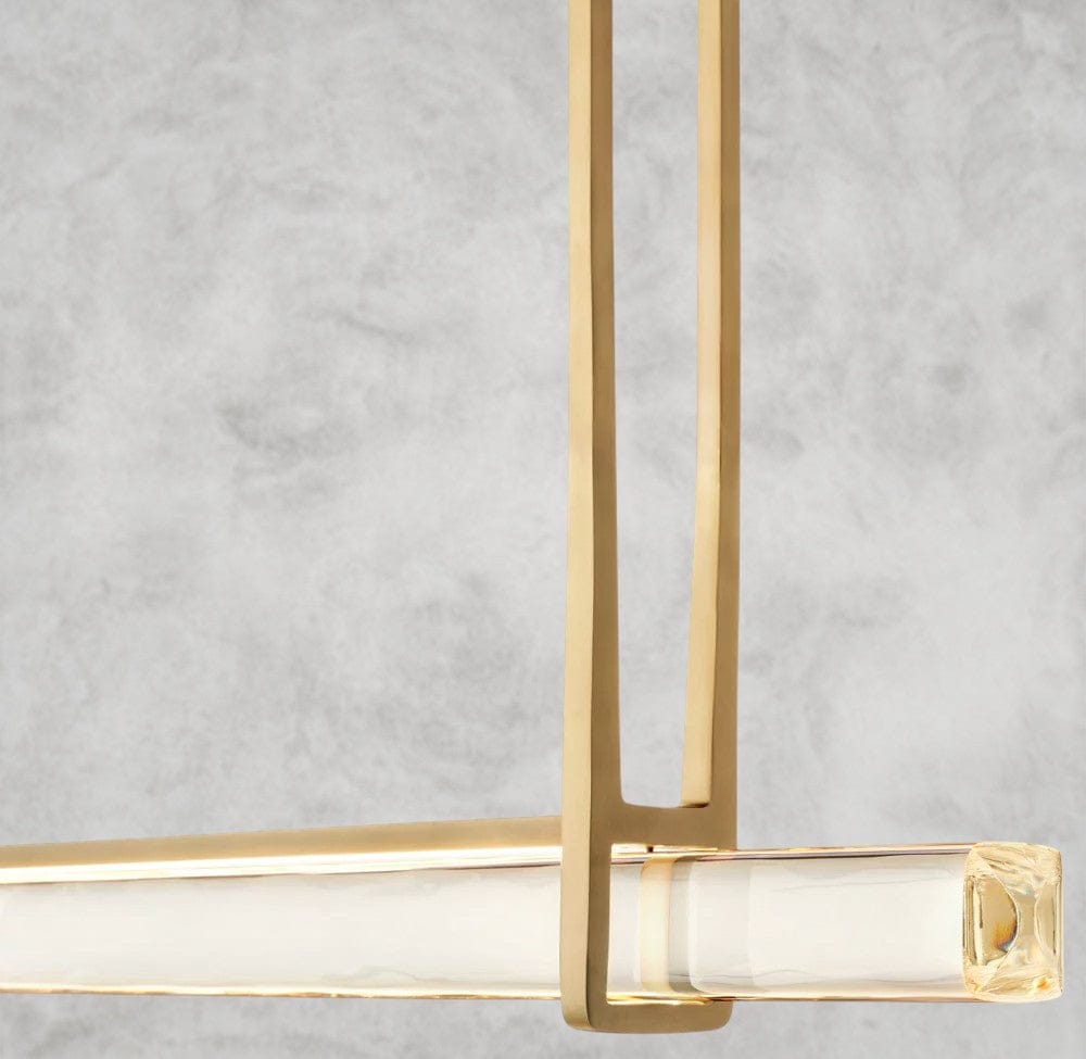 Audaben Crystal Linear Single Bar Chandelier - lampmodern