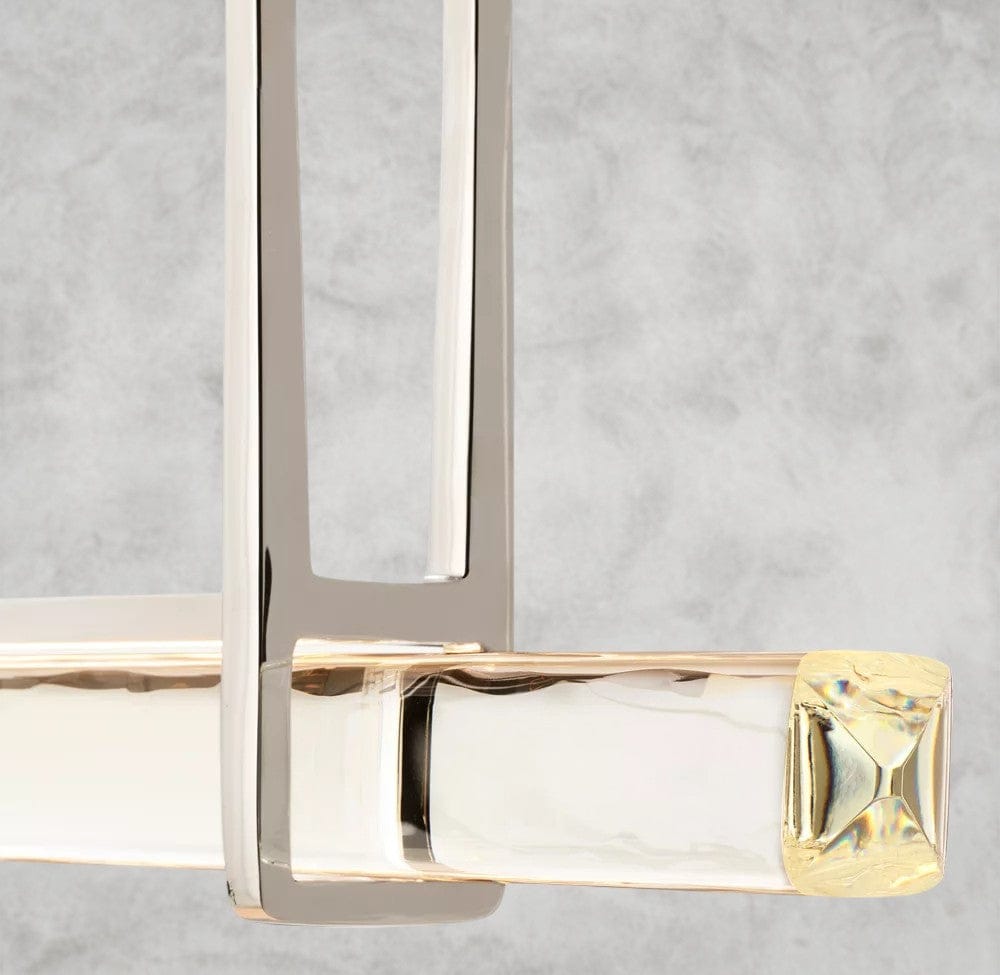 Audaben Crystal Linear Single Bar Chandelier - lampmodern