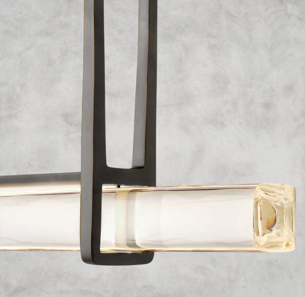 Audaben Crystal Linear Single Bar Chandelier - lampmodern