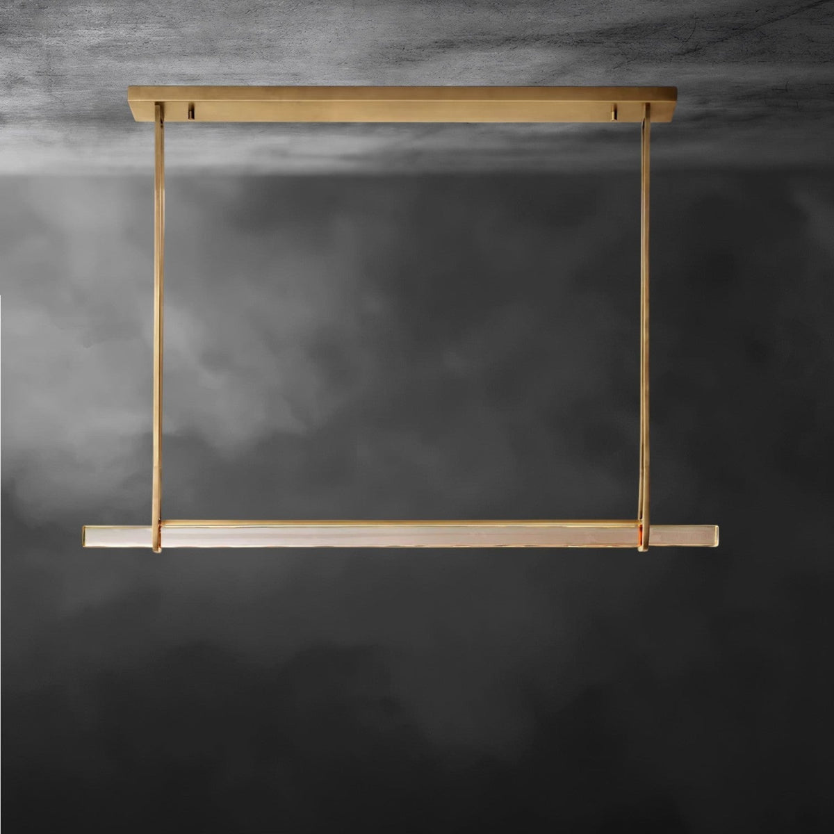 Audaben Crystal Linear Single Bar Chandelier - lampmodern