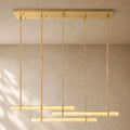 Audubom Alabaster Triple Bar Linear Chandelier
