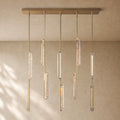 Audubom Crystal Linear Chandelier - Brass / Classic