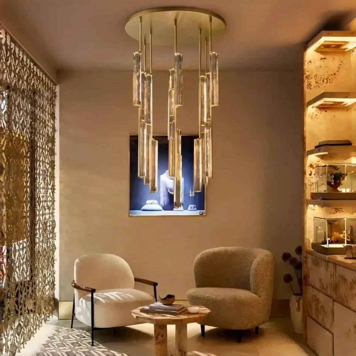 Audubom Crystal Round Chandelier