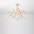 Aurelia Golden Branch & Porcelain Bloom Chandelier - lampmodern